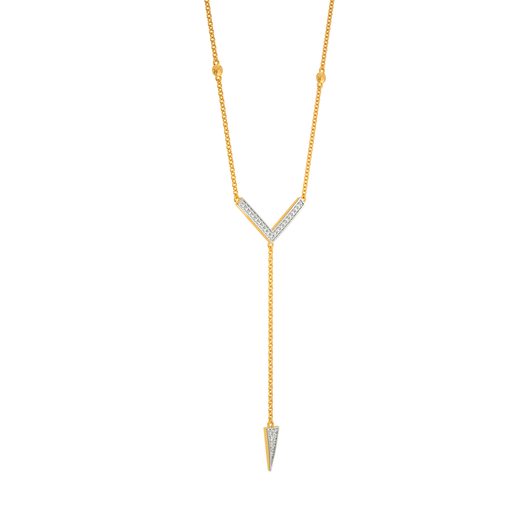 Struck A String Diamond Necklaces