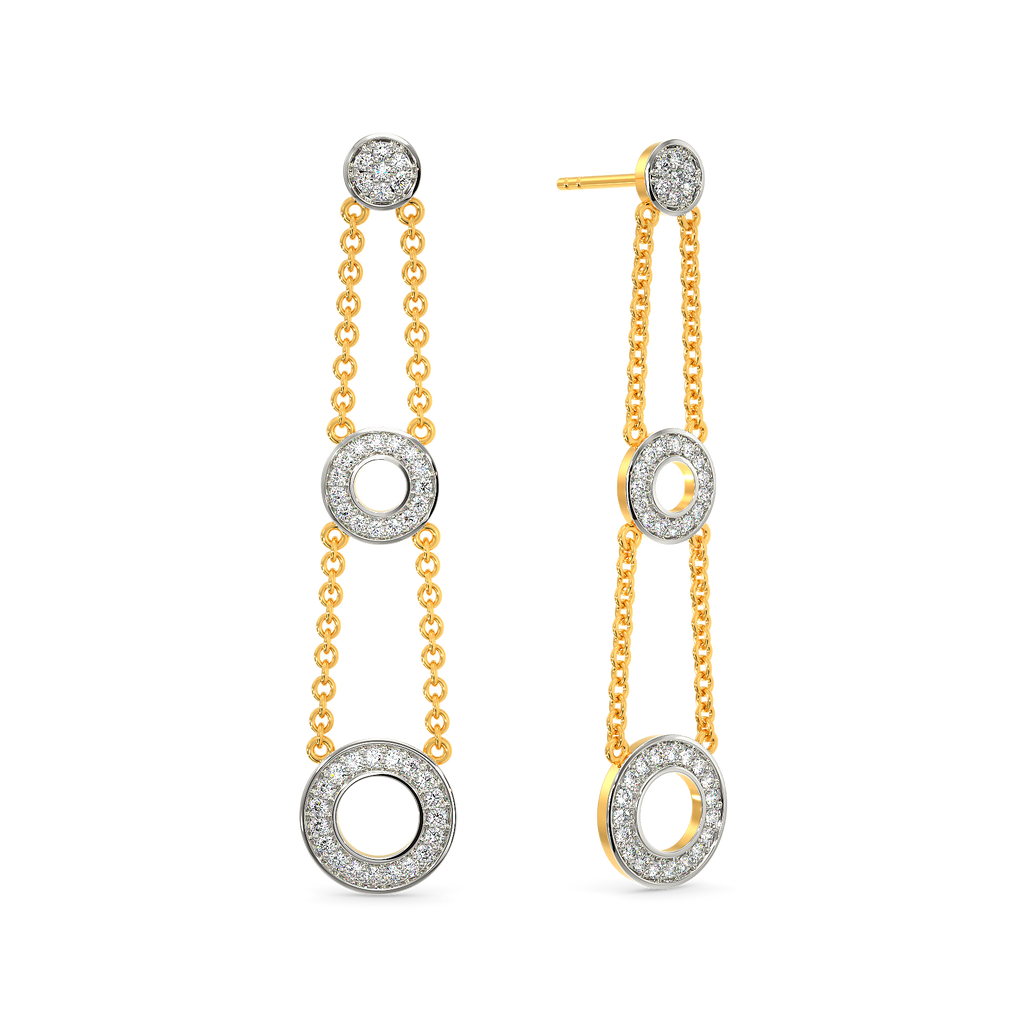 Crazy String Love Diamond Earrings
