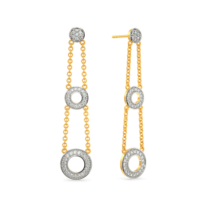 Crazy String Love Diamond Earrings