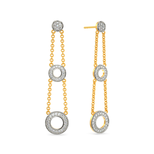 Crazy String Love Diamond Earrings