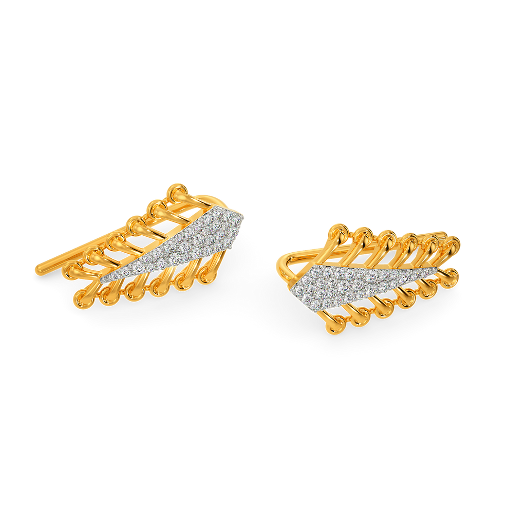 Knot Tied Diamond Earrings