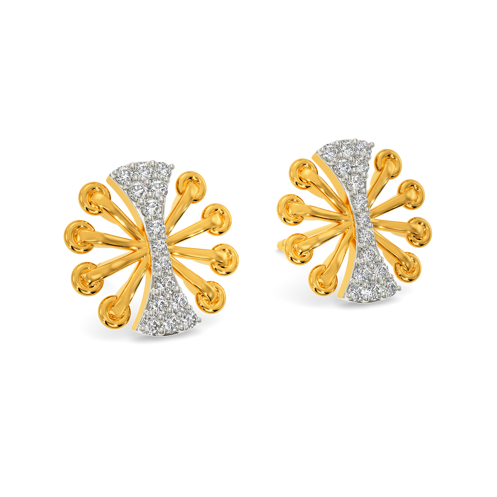 Lacy Shim  Diamond Earrings