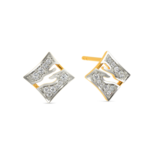Edge Power  Diamond Earrings
