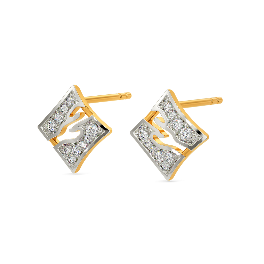 Edge Power  Diamond Earrings