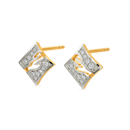 Edge Power  Diamond Earrings