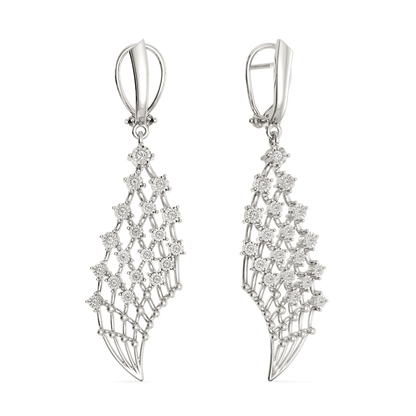 Mesh Merised Diamond Earrings