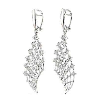Mesh Merised Diamond Earrings