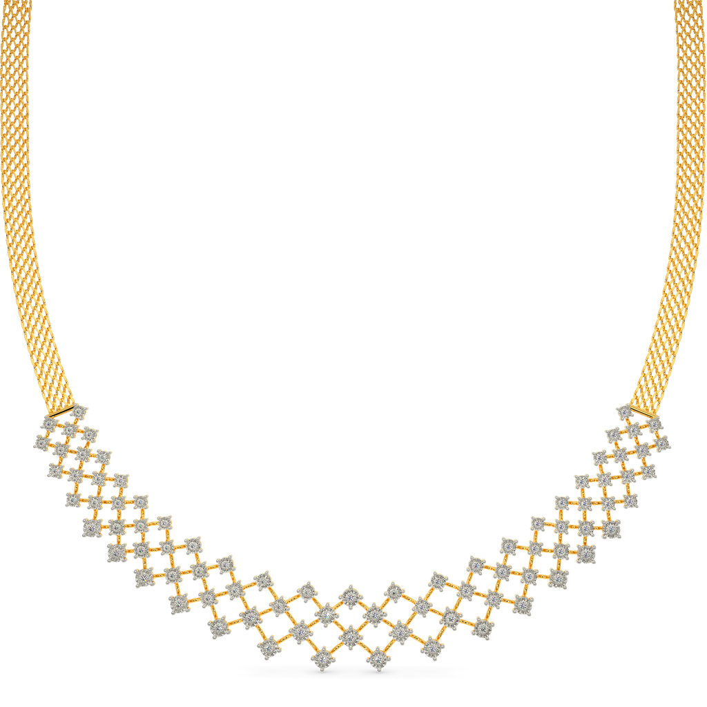 Mesh Sparkle Diamond Necklaces