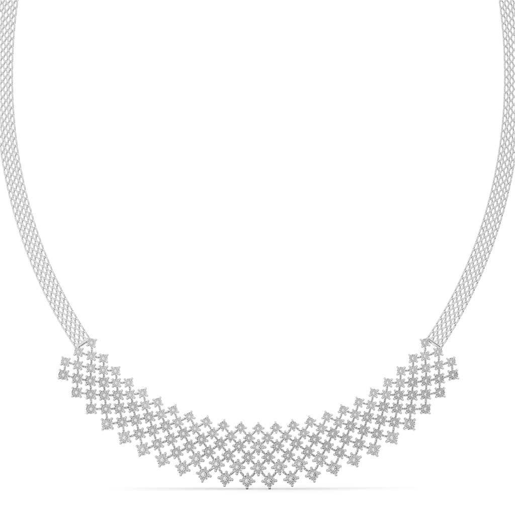 In A Mesh Mood Diamond Necklaces