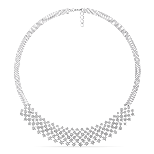 In A Mesh Mood Diamond Necklaces