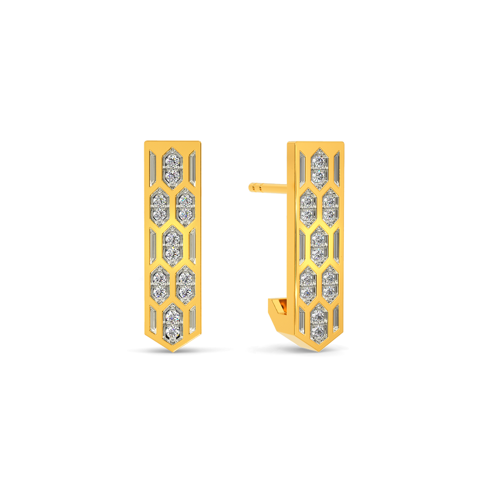 Enigmatic Scales Diamond Earrings