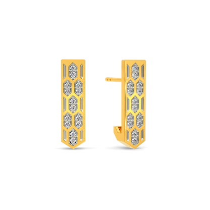 Enigmatic Scales Diamond Earrings