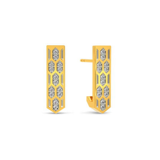 Enigmatic Scales Diamond Earrings