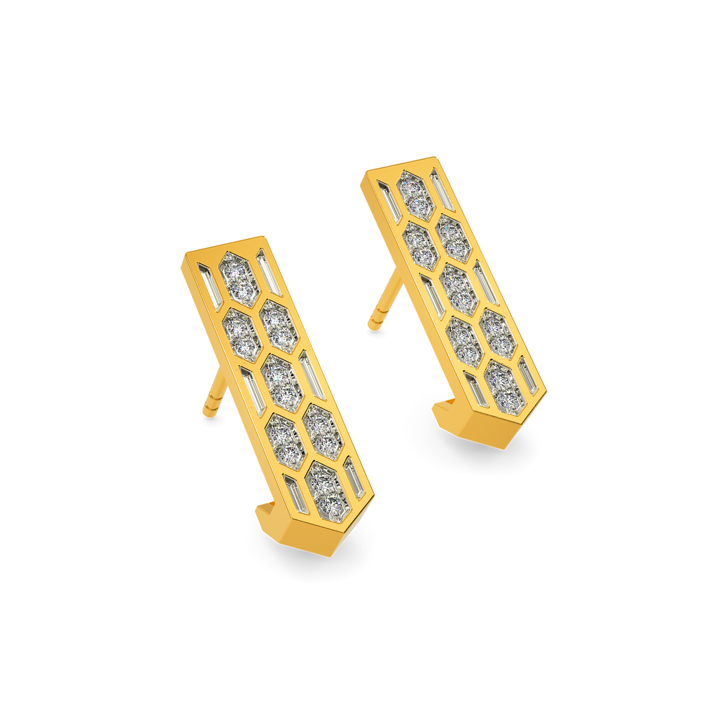 Enigmatic Scales Diamond Earrings
