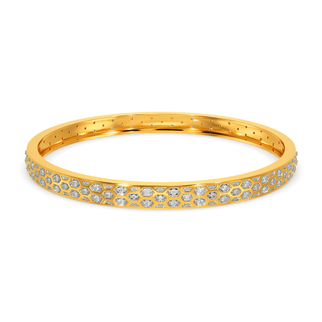 Enigmatic Scales Diamond Bangles