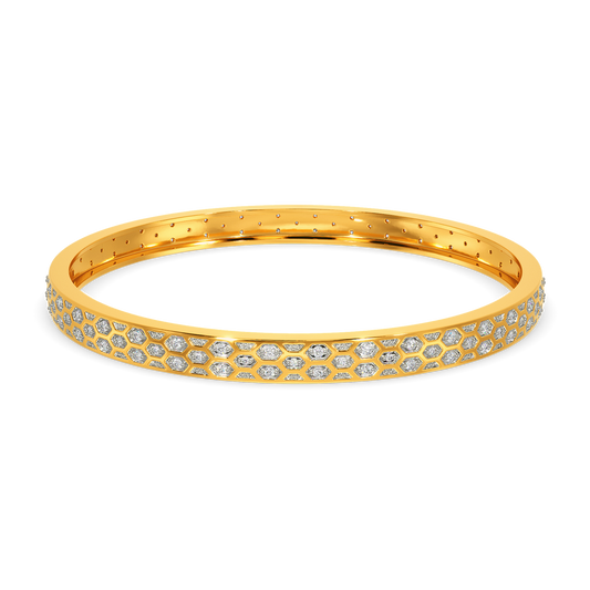 Enigmatic Scales Diamond Bangles