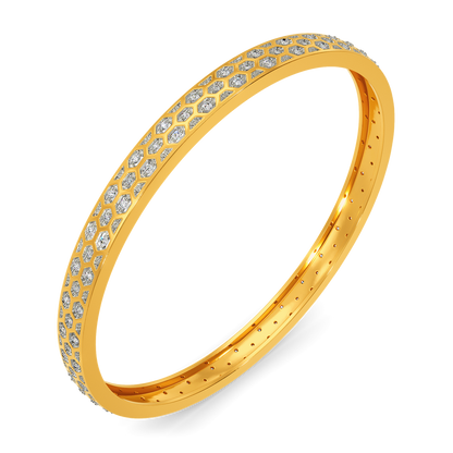 Enigmatic Scales Diamond Bangles