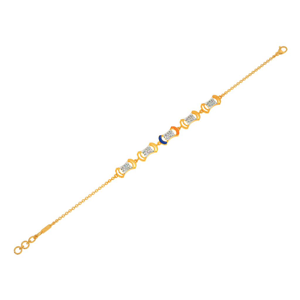 Orangish Diamond Bracelets