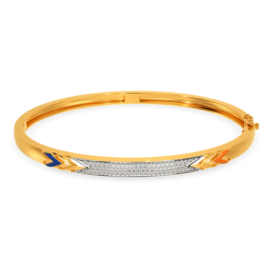 Orangish Diamond Bangles