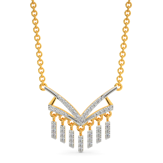 Strips Of Fringe Diamond Necklaces