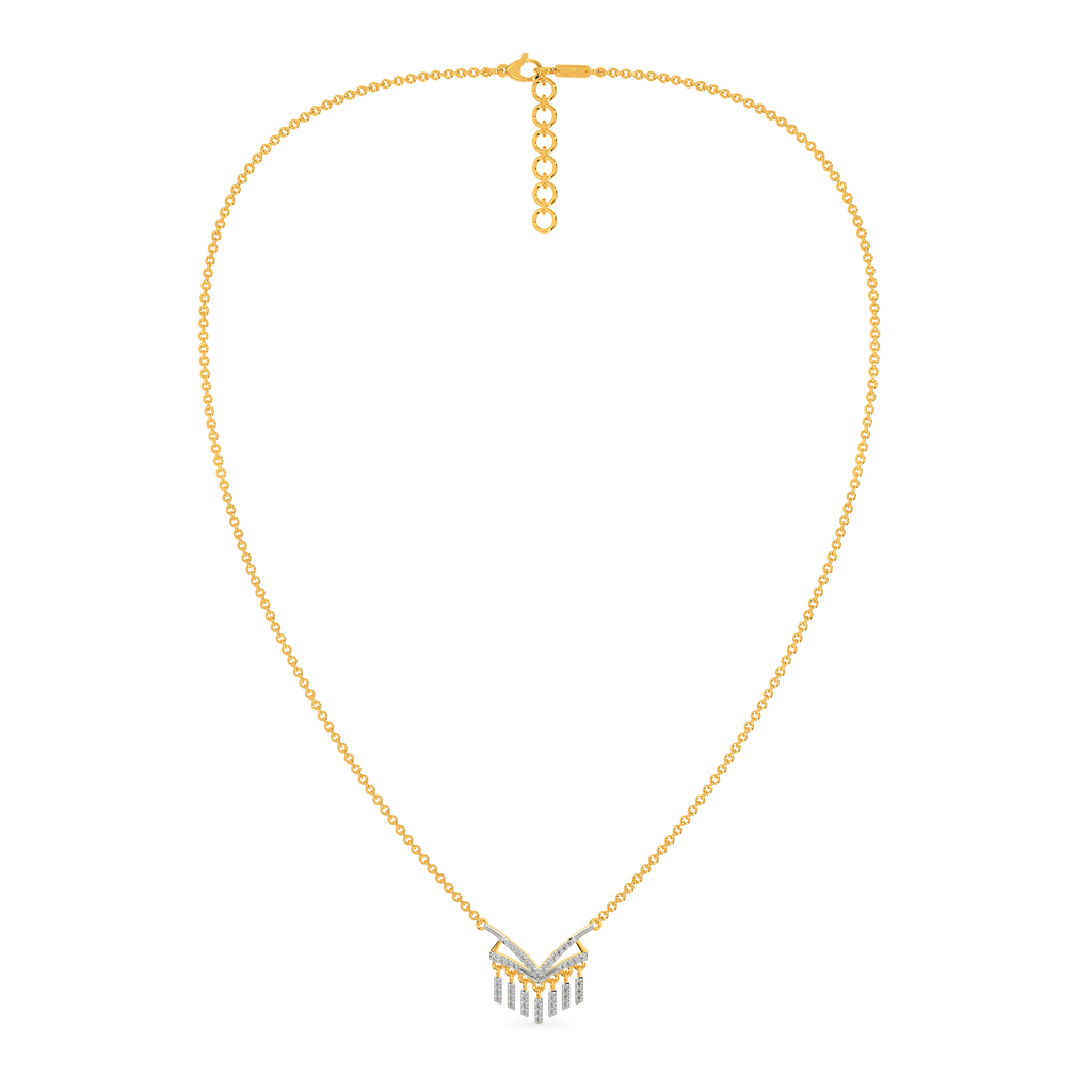 Strips Of Fringe Diamond Necklaces