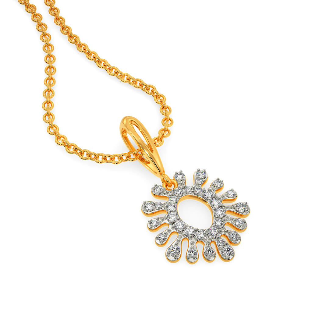 Aquamarine  Diamond Pendants