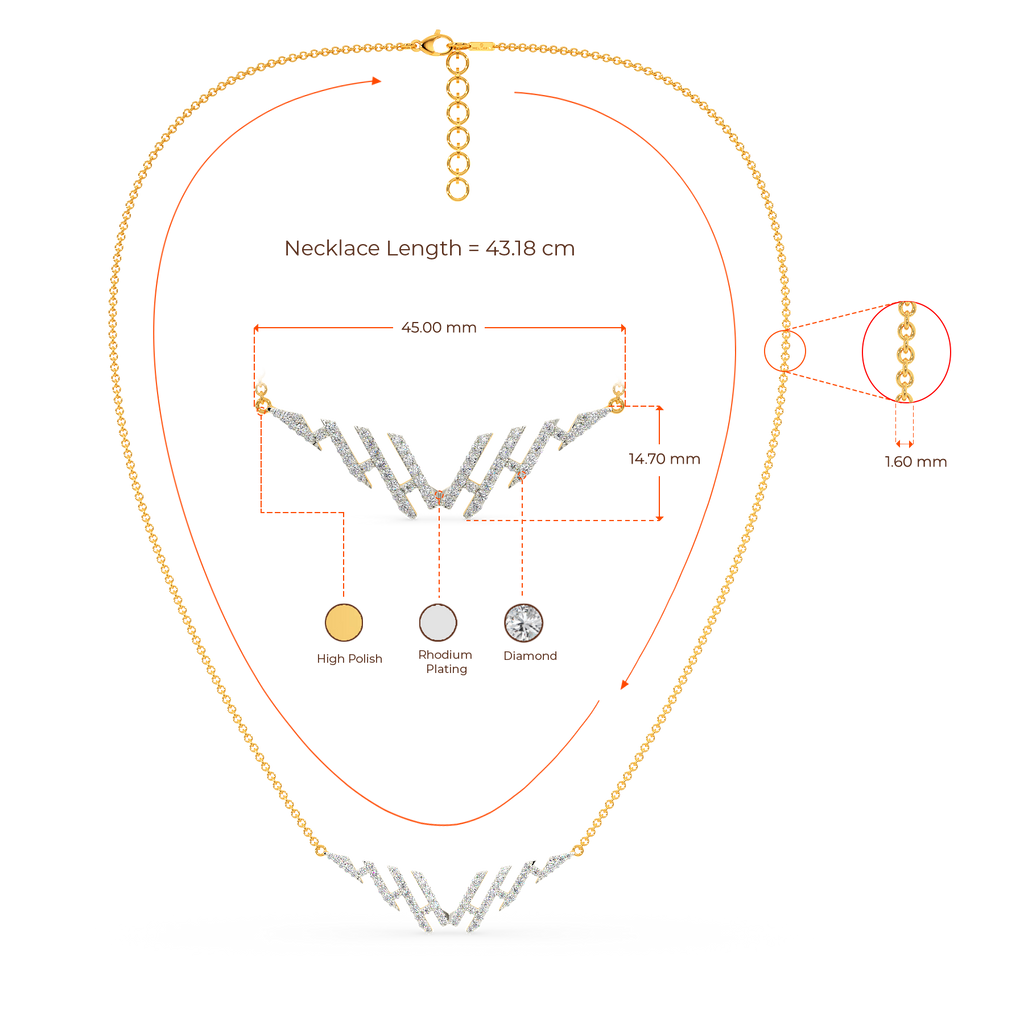 Exposed Diamond Necklaces