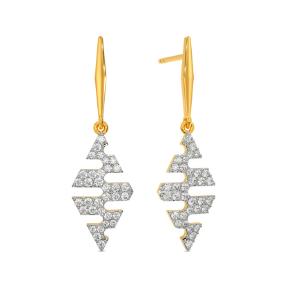Cut Shot Diamond Earrings