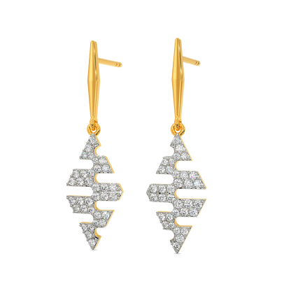 Cut Shot Diamond Earrings