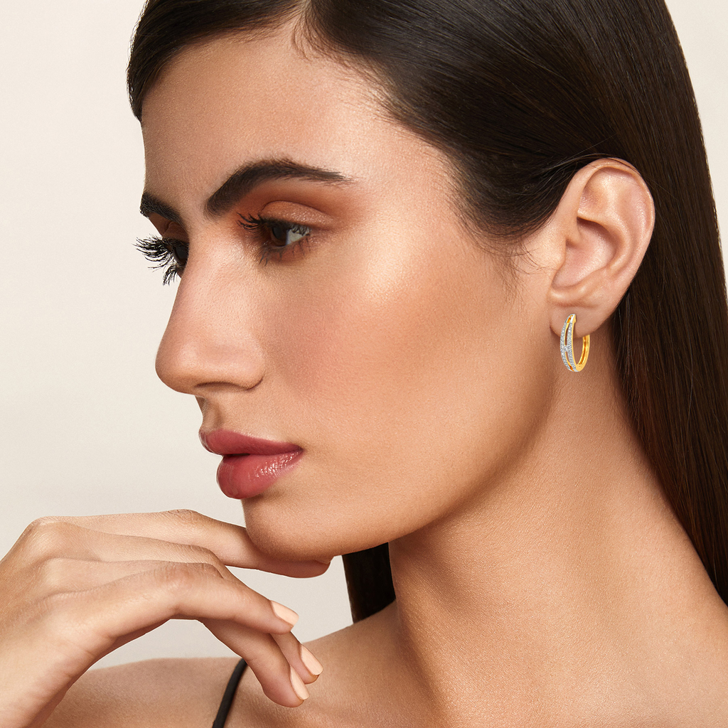 Asymmetric  Diamond Earrings