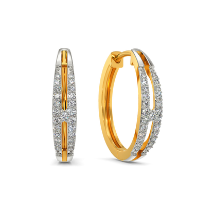 Asymmetric  Diamond Earrings