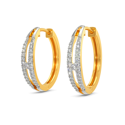 Asymmetric  Diamond Earrings