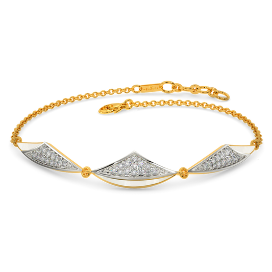 White Edged Diamond Bracelets