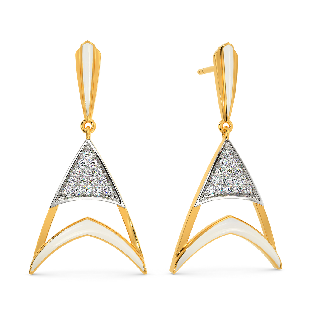 Bold In White Diamond Earrings