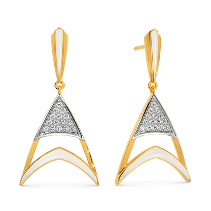 Bold In White Diamond Earrings