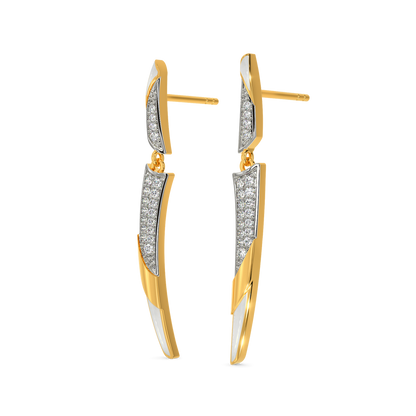 White Dare Diamond Earrings