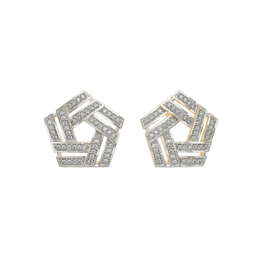 Whimsical Stripes Diamond Earrings