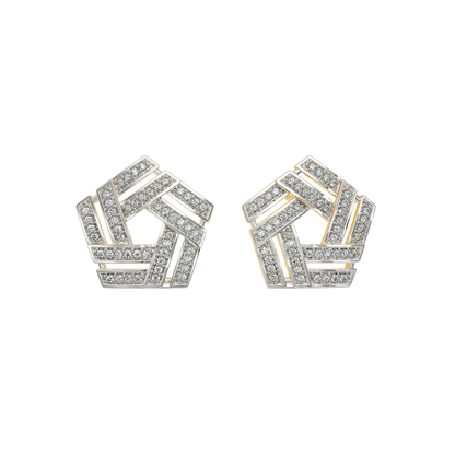 Whimsical Stripes Diamond Earrings