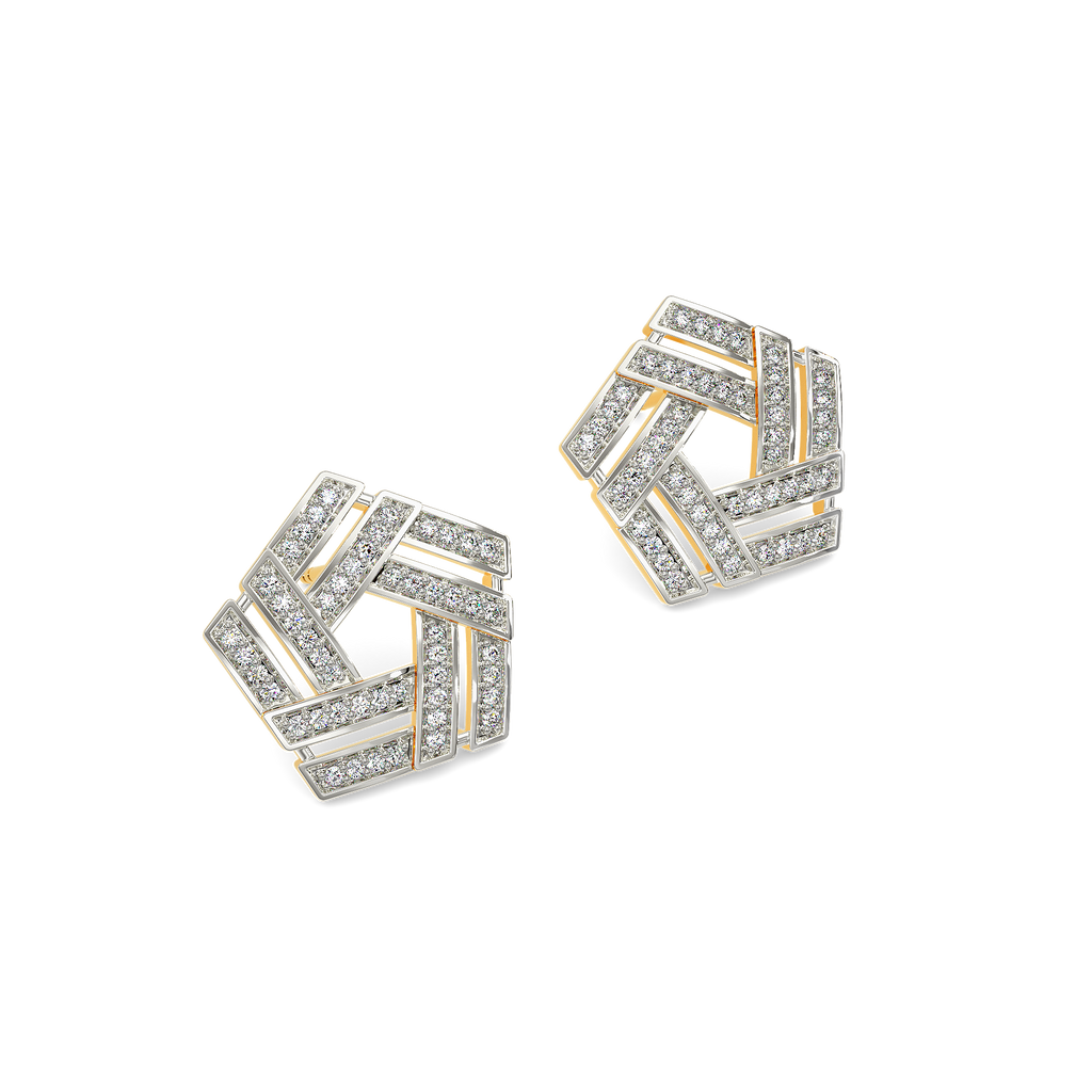 Whimsical Stripes Diamond Earrings