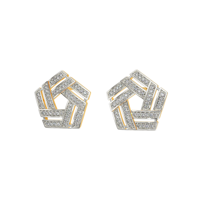 Whimsical Stripes Diamond Earrings
