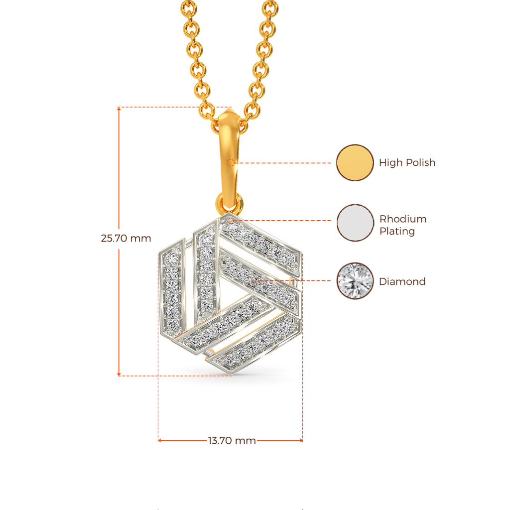Stripes of Wonder Diamond Pendants