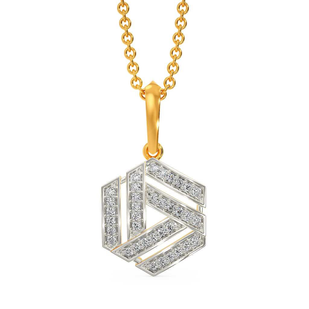 Stripes of Wonder Diamond Pendants