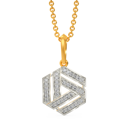 Stripes of Wonder Diamond Pendants