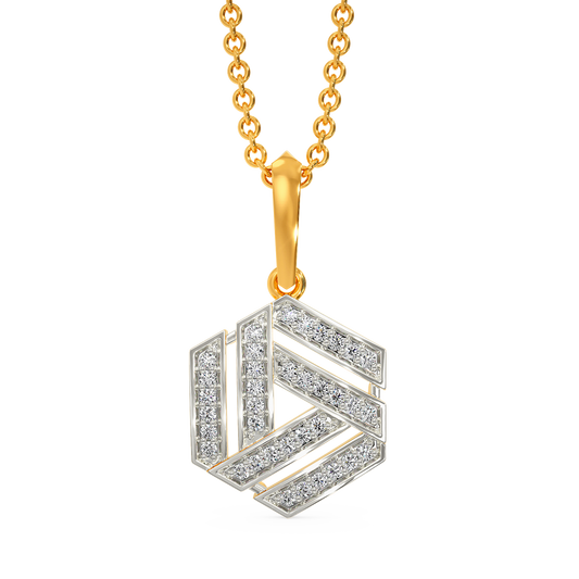 Stripes of Wonder Diamond Pendants