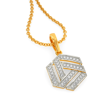 Stripes of Wonder Diamond Pendants