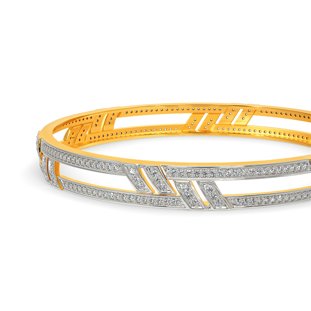 Stripes of Wonder Diamond Bangles