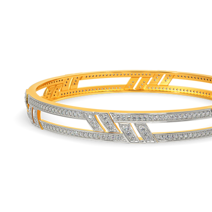 Stripes of Wonder Diamond Bangles