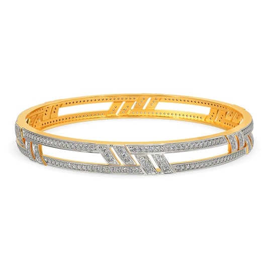 Stripes of Wonder Diamond Bangles
