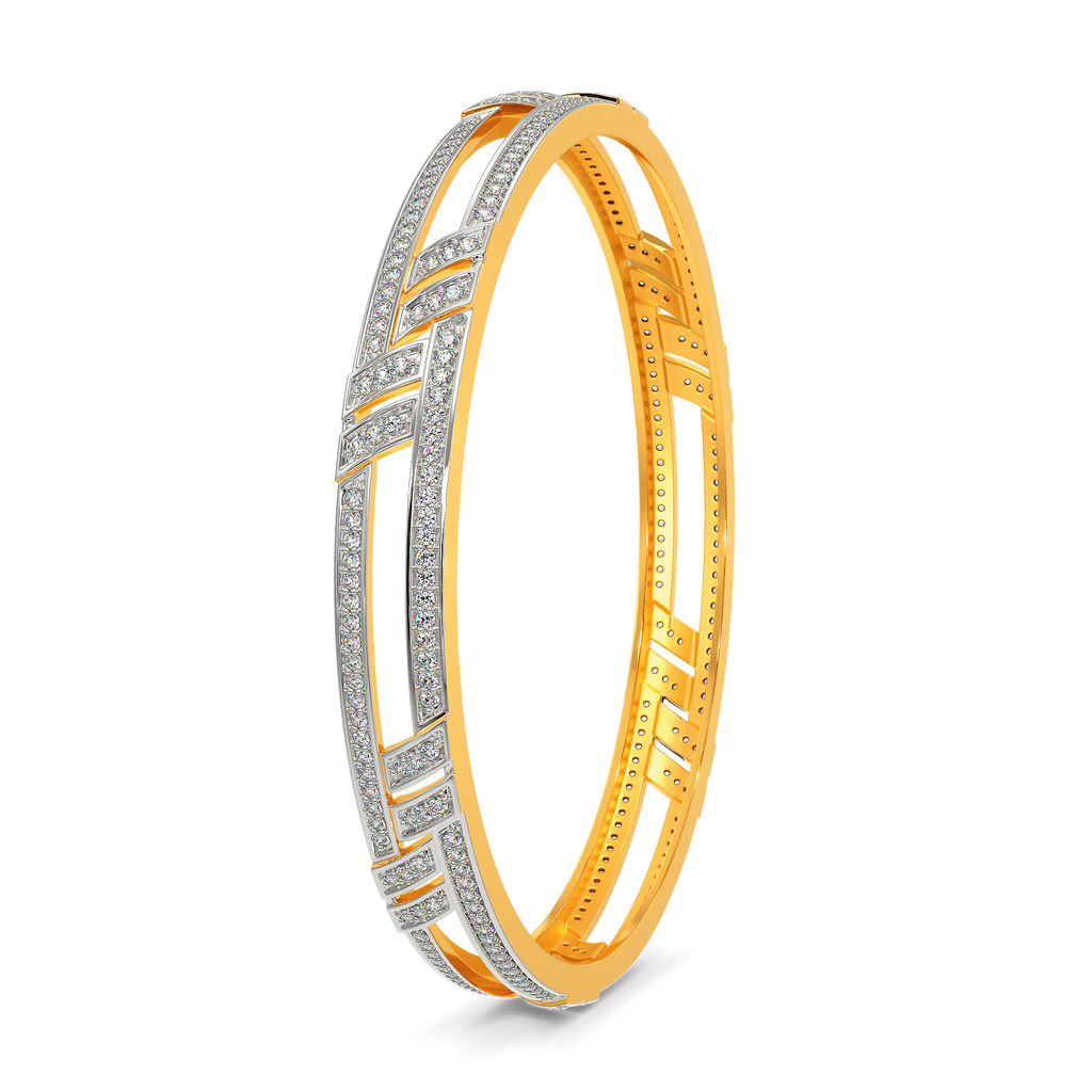 Stripes of Wonder Diamond Bangles