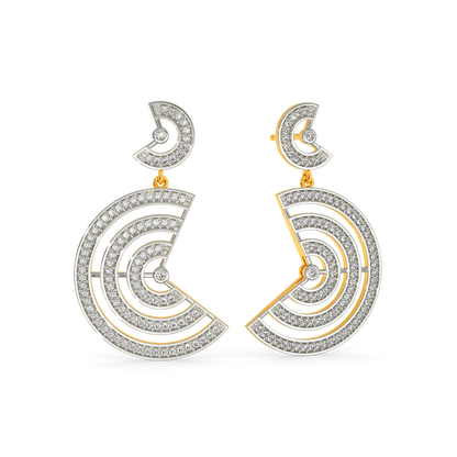 Dramatic Stripes Diamond Earrings